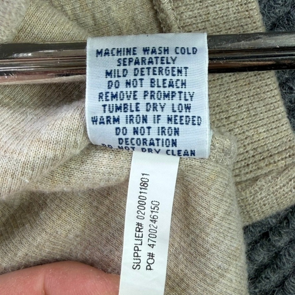 Polo Ralph Lauren Mens XL Quarter Zip Pullover Sweater Oatmeal Beige Cotton Pony - Picture 8 of 12